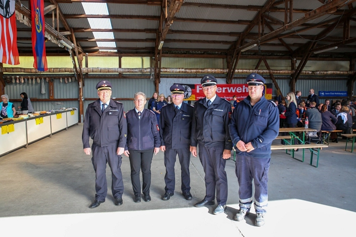 Gruppenfoto der Honoratioren. Von links nach rechts: Jens Dieckmann, Bianca Röder, Matthias Klose, Wolfgang Dreinerth, Dennis Bock