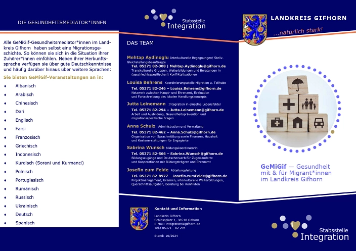 Gesundheitsmediator*innen_2 Flyer zum Thema Gesundheitsmediator*innen © Landkreis Gifhorn