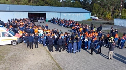Luftbild der Siegerehrung